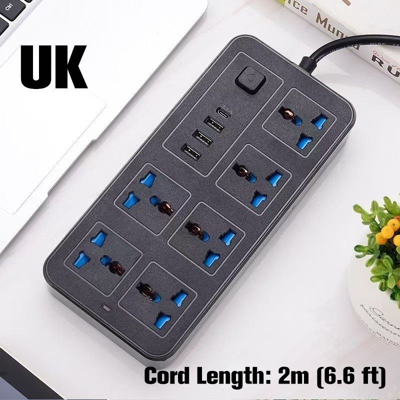 📢📢40% DE RÉDUCTION !! ⏰ Multiprise avec Longue Rallonge – PP & Cuivre – USB & Protection Surtension for Bureau & Maison