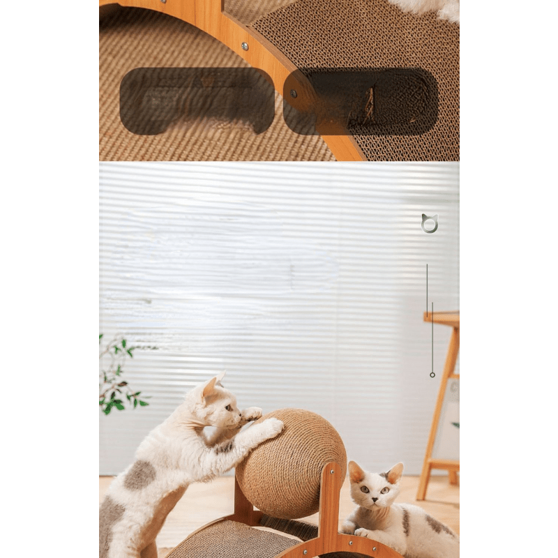 ✨ Nouveauté 2026 | Boule à Gratter Naturelle en Sisal | Chat Heureux, Canapé Préservé 😻【-50%】