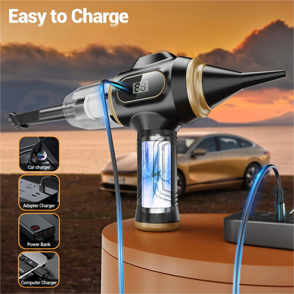 🎉 50% DE RÉDUCTION ! 🧹 Mini Aspirateur Portatif 4-en-1 – 12 000 Pa – Sans Balai & Batterie Longue Durée for Voiture & Maison