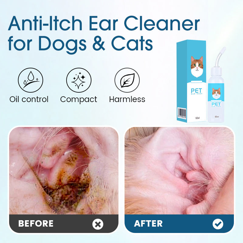 🐶🐱 Nettoyant pour oreilles | Soulage les démangeaisons chez les chiens et les chats 👂