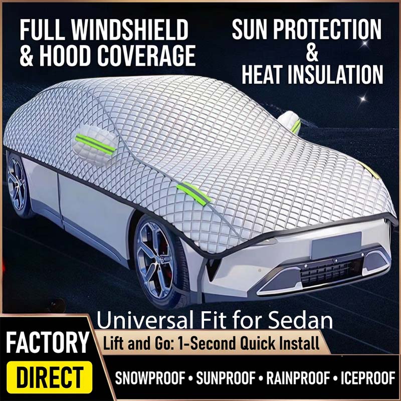 🥳VENTE CHAUDE 2026🥳💞50.000+ VENDUS !👵❤️ 50 % DE RÉDUCTION ! Bâche Partielle Épaisse pour Voiture – Protection Soleil et Neige