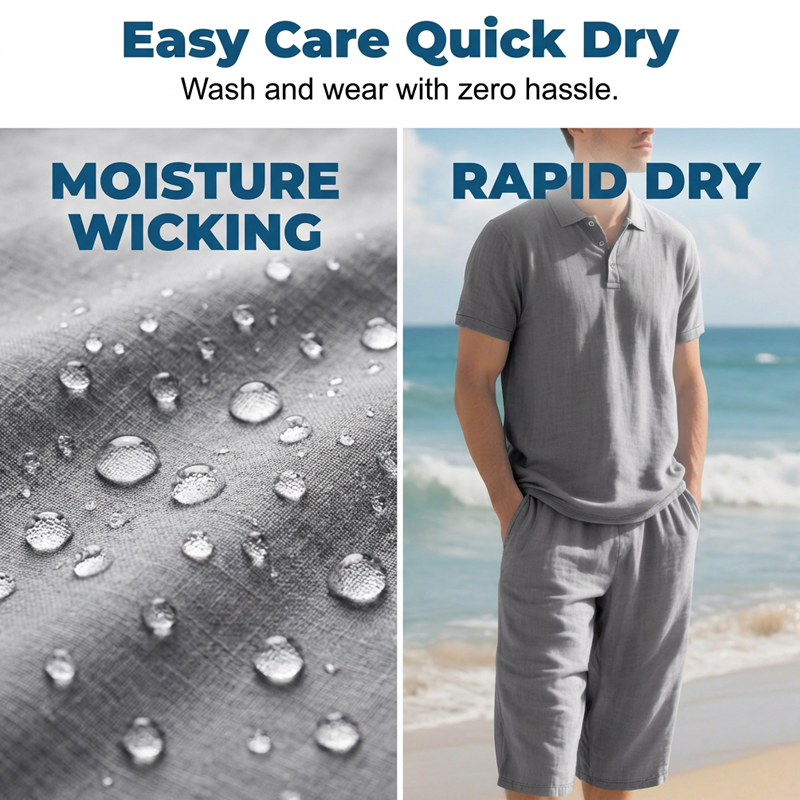 👔 50% DE RÉDUCTION 🌿 Ensemble chemise & pantalon décontracté en lin pour homme – Léger, respirant & coupe relaxe – Parfait pour l’été, les vacances ou le bureau – look naturel et sans effort 👖