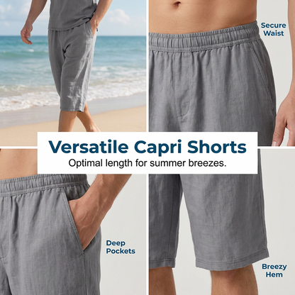 👔 50% DE RÉDUCTION 🌿 Ensemble chemise & pantalon décontracté en lin pour homme – Léger, respirant & coupe relaxe – Parfait pour l’été, les vacances ou le bureau – look naturel et sans effort 👖