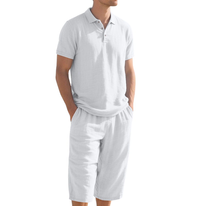 👔 50% DE RÉDUCTION 🌿 Ensemble chemise & pantalon décontracté en lin pour homme – Léger, respirant & coupe relaxe – Parfait pour l’été, les vacances ou le bureau – look naturel et sans effort 👖