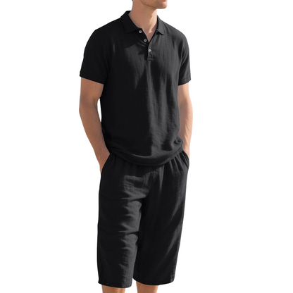 👔 50% DE RÉDUCTION 🌿 Ensemble chemise & pantalon décontracté en lin pour homme – Léger, respirant & coupe relaxe – Parfait pour l’été, les vacances ou le bureau – look naturel et sans effort 👖
