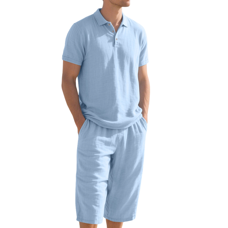 👔 50% DE RÉDUCTION 🌿 Ensemble chemise & pantalon décontracté en lin pour homme – Léger, respirant & coupe relaxe – Parfait pour l’été, les vacances ou le bureau – look naturel et sans effort 👖