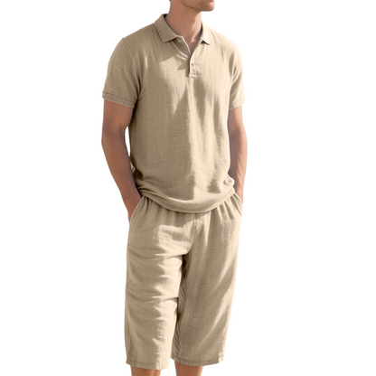 👔 50% DE RÉDUCTION 🌿 Ensemble chemise & pantalon décontracté en lin pour homme – Léger, respirant & coupe relaxe – Parfait pour l’été, les vacances ou le bureau – look naturel et sans effort 👖