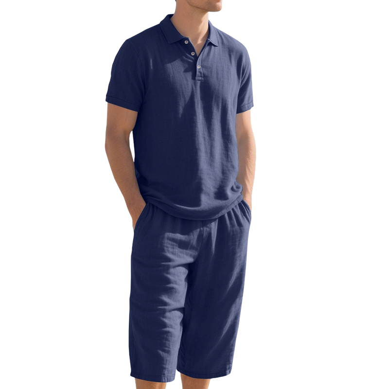 👔 50% DE RÉDUCTION 🌿 Ensemble chemise & pantalon décontracté en lin pour homme – Léger, respirant & coupe relaxe – Parfait pour l’été, les vacances ou le bureau – look naturel et sans effort 👖