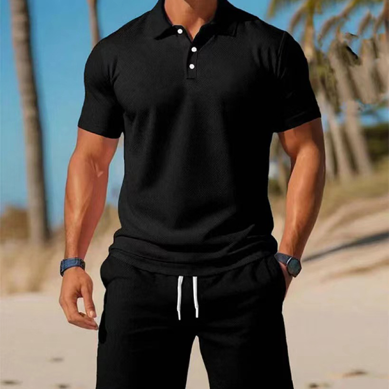 👕 PROMO LIMITÉE 50% DE RÉDUCTION ! ✨ Ensemble d'Été 2 Pièces Homme – Polo & Short, Confortable ✨