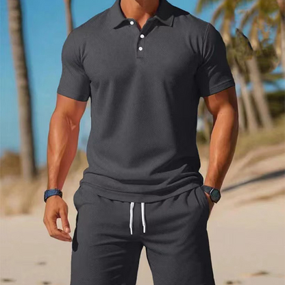 👕 PROMO LIMITÉE 50% DE RÉDUCTION ! ✨ Ensemble d'Été 2 Pièces Homme – Polo & Short, Confortable ✨