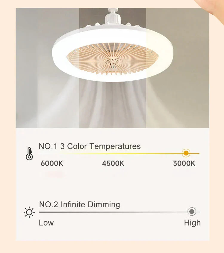 💡 PROMO LIMITÉE 50% DE RÉDUCTION ! 🌀 Ventilateur Plafond LED avec Télécommande – Silencieux, 3 Modes, Dimmable 🏠