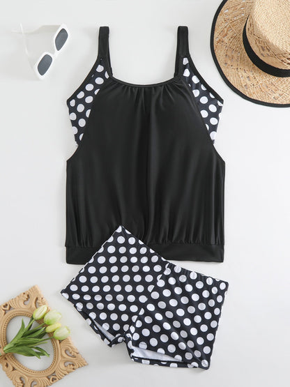 📢📢40% DE RÉDUCTION !! ⏰Ensemble bikini deux pièces à pois pour femme