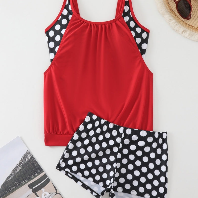 📢📢40% DE RÉDUCTION !! ⏰Ensemble bikini deux pièces à pois pour femme