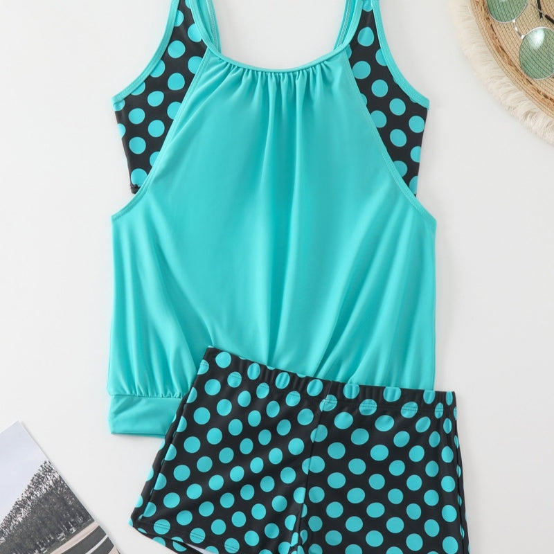 📢📢40% DE RÉDUCTION !! ⏰Ensemble bikini deux pièces à pois pour femme