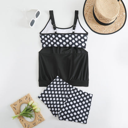 📢📢40% DE RÉDUCTION !! ⏰Ensemble bikini deux pièces à pois pour femme