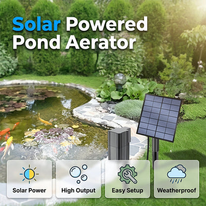 Aérateur solaire pour bassin avec pompe à air