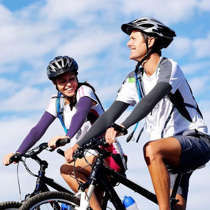 📢📢1 achetés 1 offert !! ⏰Manches de Compression Sportives Rafraîchissantes – Protection UV UPF 50+, Anti-Transpiration, Respirantes – Parfaites pour la Course, le Vélo, le Golf ou le Travail en Extérieur 🚴‍♂️🏃‍♀️