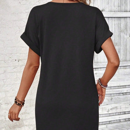 📢 PROMO LIMITÉE -50% ! ✨ Robe Femme Col V Boutons Manches Retroussées – Tissu Respirant Qualité, Coupe Flatteuse, 5 Couleurs Intemporelles · S–XL · Jour & Soir 🌸