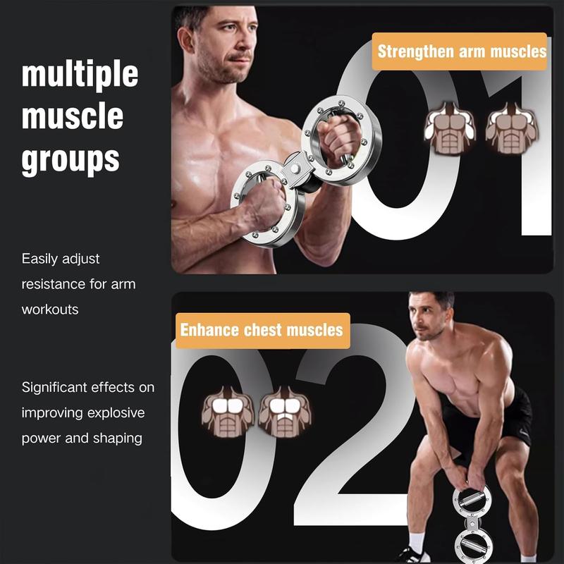 🏋️✨ PROMO -54% ! Appareil Musculation Bras Rotation 360° – Résistance 5,4kg Réglable, Avant-Bras Poignets Force Préhension, Compact Rangement Facile · Homme & Femme · Argenté 💪
