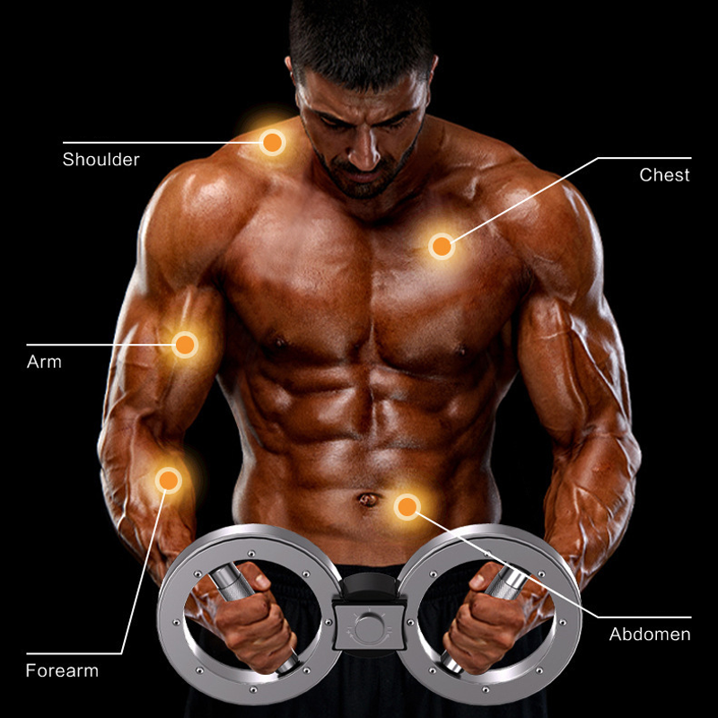 🏋️✨ PROMO -54% ! Appareil Musculation Bras Rotation 360° – Résistance 5,4kg Réglable, Avant-Bras Poignets Force Préhension, Compact Rangement Facile · Homme & Femme · Argenté 💪
