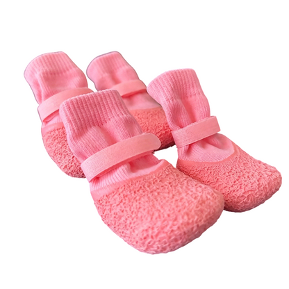 🐶 ACHETEZ 1, OBTENEZ 1 GRATUIT ! ✨ Chaussettes chien antidérapantes imperméables – Semelle caoutchouc & adhérence texturée – Sangle ajustable, tricot respirant, 5 coloris, tailles S/M/L – parfaites pour les promenades par tous les temps 🐾🌧️