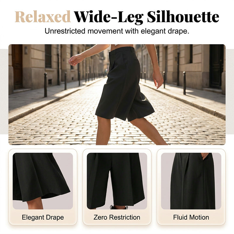 📢📢40 % DE RÉDUCTION !! ⏰ Short Bermuda ample pour femme – Taille élastique, poches pratiques & coupe décontractée – Parfait pour l’été, les loisirs ou les journées chaudes – confort et liberté de mouvement ☀️