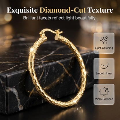 📢📢50 % DE RÉDUCTION !! ⏰Créoles Texturées Minimalistes pour Femme – Bijoux Ronds Statement