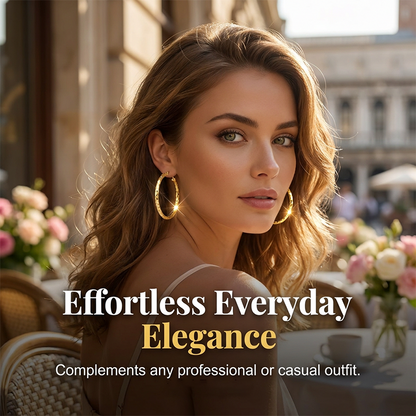 📢📢50 % DE RÉDUCTION !! ⏰Créoles Texturées Minimalistes pour Femme – Bijoux Ronds Statement