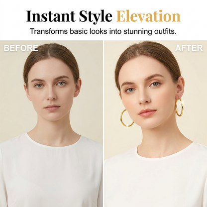 📢📢50 % DE RÉDUCTION !! ⏰Créoles Texturées Minimalistes pour Femme – Bijoux Ronds Statement