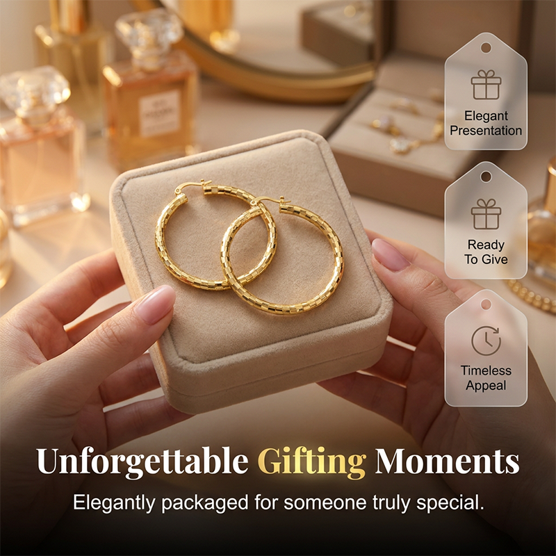 📢📢50 % DE RÉDUCTION !! ⏰Créoles Texturées Minimalistes pour Femme – Bijoux Ronds Statement