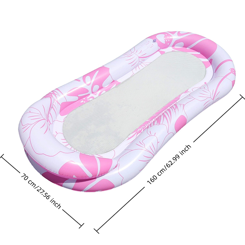 📢📢60 % DE RÉDUCTION !! ⏰Hamac Flottant Gonflable pour Piscine avec Centre en Filet – Confort & Fraîcheur pour l'Été