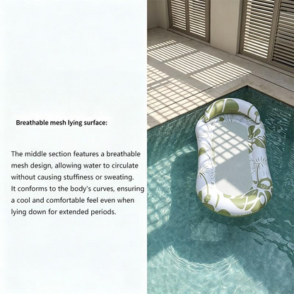📢📢60 % DE RÉDUCTION !! ⏰Hamac Flottant Gonflable pour Piscine avec Centre en Filet – Confort & Fraîcheur pour l'Été