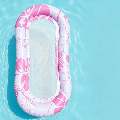 📢📢60 % DE RÉDUCTION !! ⏰Hamac Flottant Gonflable pour Piscine avec Centre en Filet – Confort & Fraîcheur pour l'Été