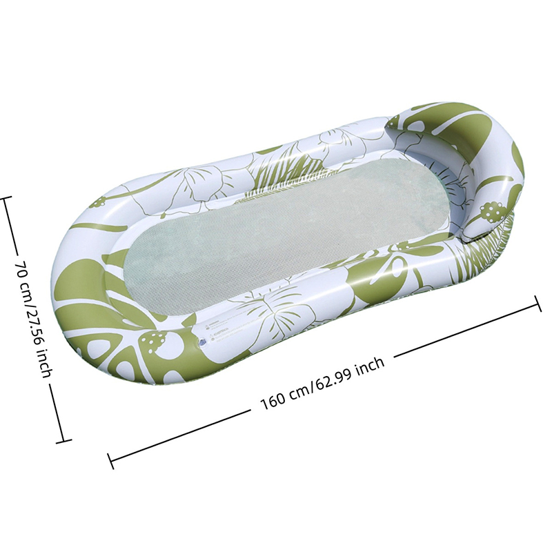 📢📢60 % DE RÉDUCTION !! ⏰Hamac Flottant Gonflable pour Piscine avec Centre en Filet – Confort & Fraîcheur pour l'Été