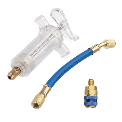 📢📢40 % DE RÉDUCTION !! ⏰Injecteur Colorant & Huile Climatisation Auto – Laiton Premium Haute Résistance, Tuyau 2500 PSI, Raccord Rapide R134a, Corps Transparent Gradué · 230g ✨