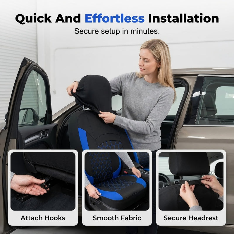 📢📢50% DE RÉDUCTION !!✈️Livraison gratuite ⏰ Ensemble de 9 Housses de Siège Auto Universelles pour Véhicules 5 Places