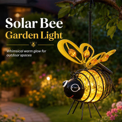 🐝🌸 PROMO FLASH 50% ! Lumière Abeille Solaire Suspendue – Métal, Allumage Auto Crépuscule, Résiste Intempéries, 6-12h d'Éclairage, Idéale Jardin & Balcon 🏡✨