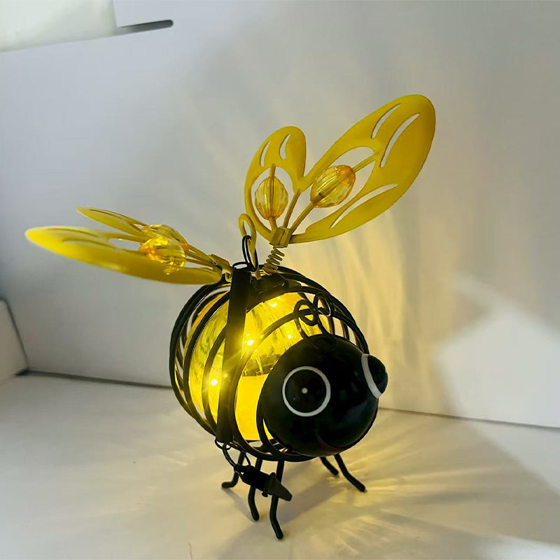 🐝🌸 PROMO FLASH 50% ! Lumière Abeille Solaire Suspendue – Métal, Allumage Auto Crépuscule, Résiste Intempéries, 6-12h d'Éclairage, Idéale Jardin & Balcon 🏡✨