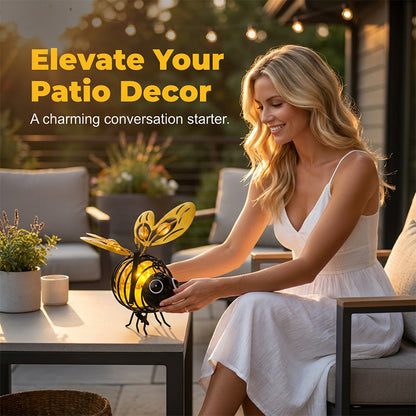 🐝🌸 PROMO FLASH 50% ! Lumière Abeille Solaire Suspendue – Métal, Allumage Auto Crépuscule, Résiste Intempéries, 6-12h d'Éclairage, Idéale Jardin & Balcon 🏡✨