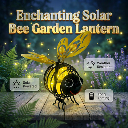 🐝🌸 PROMO FLASH 50% ! Lumière Abeille Solaire Suspendue – Métal, Allumage Auto Crépuscule, Résiste Intempéries, 6-12h d'Éclairage, Idéale Jardin & Balcon 🏡✨
