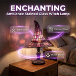 📢📢40% DE RÉDUCTION !! ⏰Lampe Sorcière en Vitrail à l'Ambiance Enchanteresse