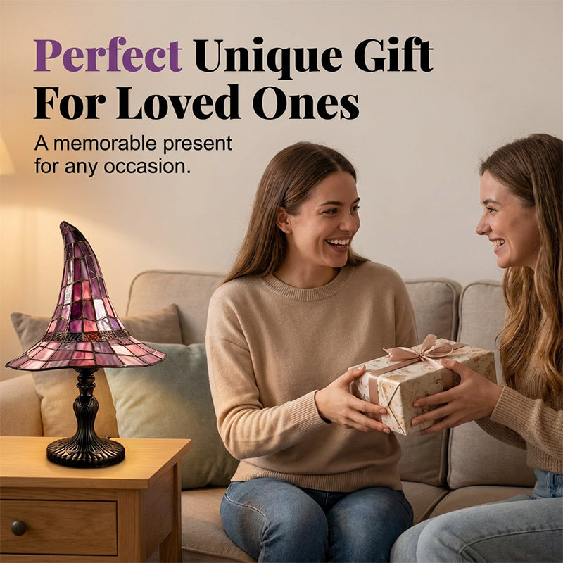 📢📢40% DE RÉDUCTION !! ⏰Lampe Sorcière en Vitrail à l'Ambiance Enchanteresse