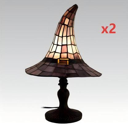📢📢40% DE RÉDUCTION !! ⏰Lampe Sorcière en Vitrail à l'Ambiance Enchanteresse