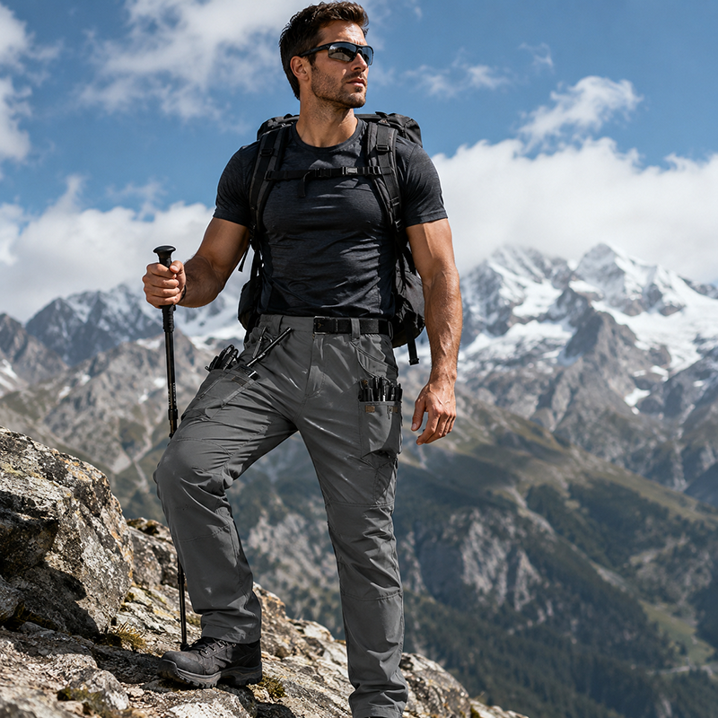👖🔄🏃 OFFRE LIMITÉE 50% DE RÉDUCTION! Pantalon Cargo Extensible et Respirant pour Homme – Ceinture Élastique, Tissu 4-Directions Extensible, Bouge avec Vous – Parfait pour le Travail, les Voyages ou les Aventures du Week-end 🧳🌲