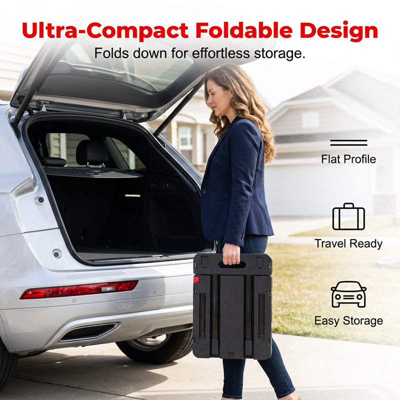 📢📢40% DE RÉDUCTION !! ⏰ Chariot pliable | Capacité de charge de 150 kg 💪 | Roulettes silencieuses en PU 🔇 | Poignée télescopique et verrou de sécurité 🔒 | Structure compacte et peu encombrante 📦