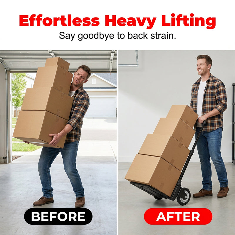 📢📢40% DE RÉDUCTION !! ⏰ Chariot pliable | Capacité de charge de 150 kg 💪 | Roulettes silencieuses en PU 🔇 | Poignée télescopique et verrou de sécurité 🔒 | Structure compacte et peu encombrante 📦