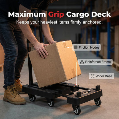 📢📢40% DE RÉDUCTION !! ⏰ Chariot pliable | Capacité de charge de 150 kg 💪 | Roulettes silencieuses en PU 🔇 | Poignée télescopique et verrou de sécurité 🔒 | Structure compacte et peu encombrante 📦
