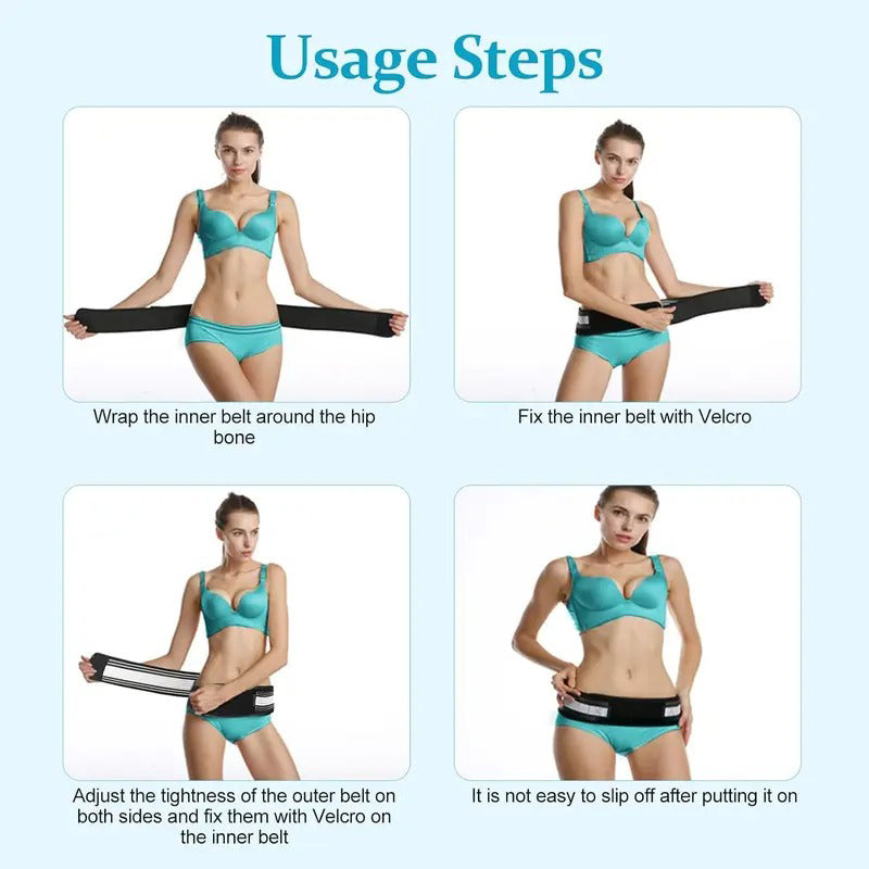 📢📢50% DE RÉDUCTION !! ⏰Ceinture Sacro-Iliaque Sciatique – Maintien Lombaire & Hanches, Respirante, Velcro Robuste, 2 Tailles, 3 Coloris, Idéale Post-Partum & Soulagement