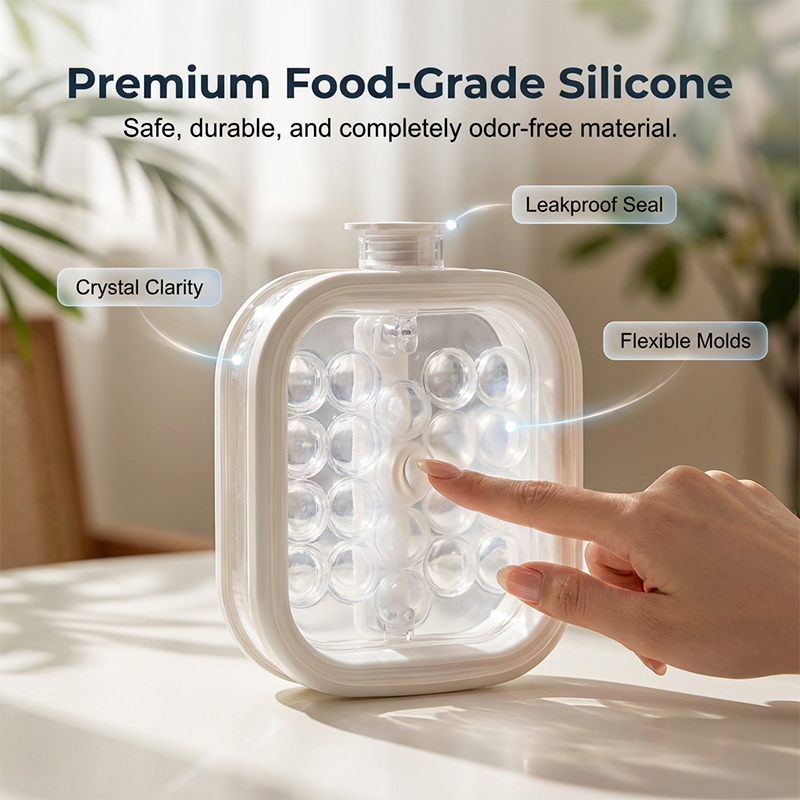 Bouilloire portable en silicone pour glaçons sphériques