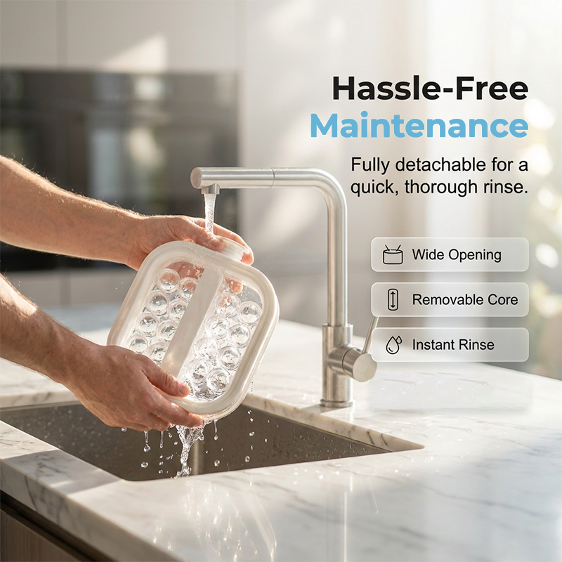 Bouilloire portable en silicone pour glaçons sphériques